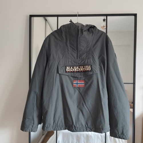 Napapijri Rainforest jacket new, fur lined, waterproof, windproof, gray
