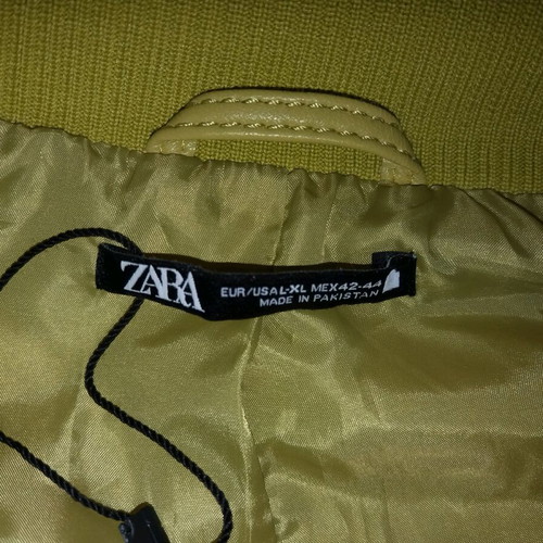 Zara leather jacket new, green