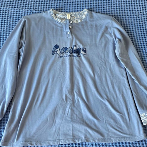 Pajama top XXL, blue cotton