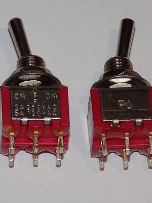 Mini toggle switch new 3 positions ON-OFF-ON with 6 pins
