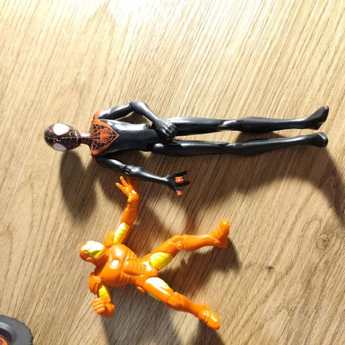 Buggy Miles Morales and Ironman figure used