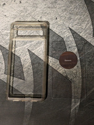 Pixel 7 phone case used, transparent with magnet