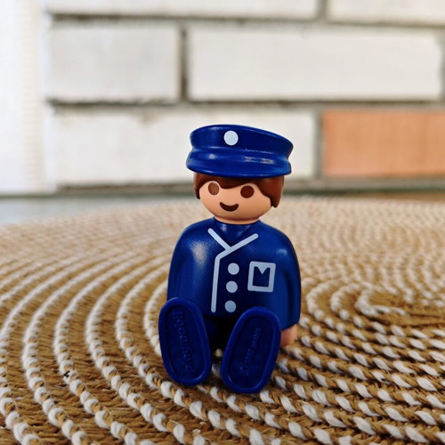 Playmobil 1.2.3 Train Conductor Figure used, vintage 90s