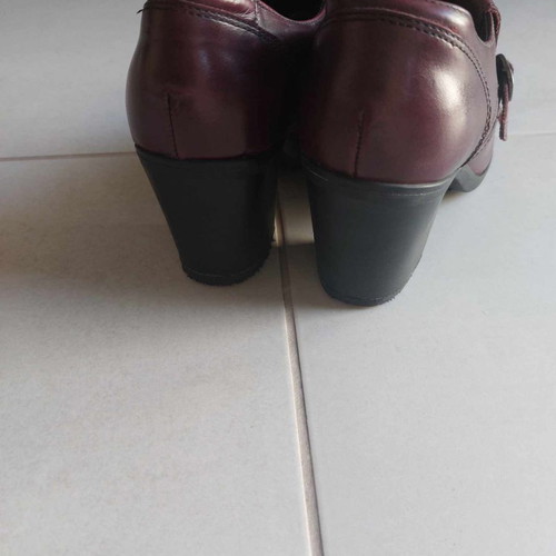 Fratelli Karida loafers used, burgundy, 7cm heel