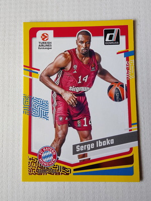 Картичка Serge Ibaka 2023-24 Panini-Donruss Euroleague Basketball нова
