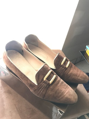 Vintage suede leather shoes used, size 40