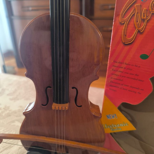 Decorative violin with plastic stand like new