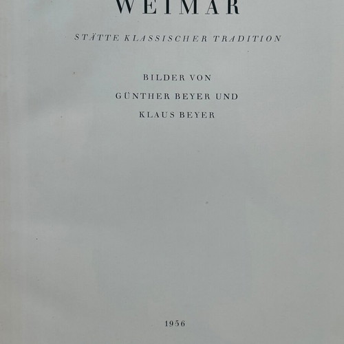 Weimar book used, linen cover, 1955 edition