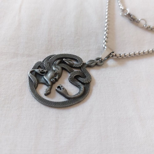 Medusa necklace with snakes, dark mythology