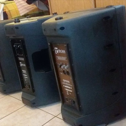 The Box professional powered speakers used 1600Watts