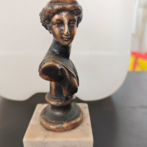 Brass Bust of Goddess Artemis like new