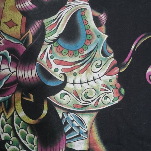 Alt tshirt size M used, cotton, black multicolor