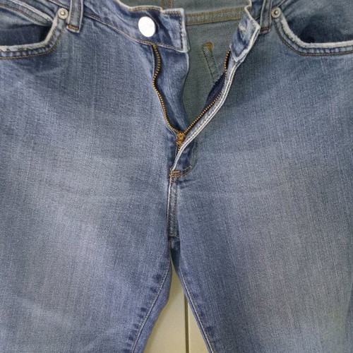 Moritz Eva high-waisted jeans slightly flared, like new, blue turquoise