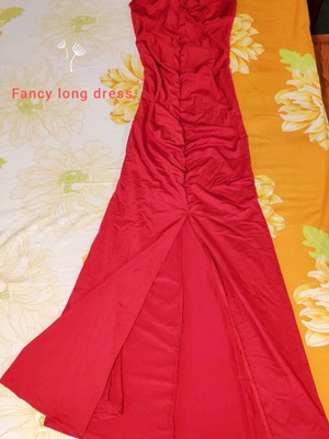 Fancy long red dress like new, one size