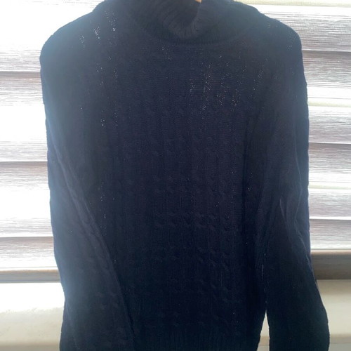 Alcott men's turtleneck sweater navy blue XL like new