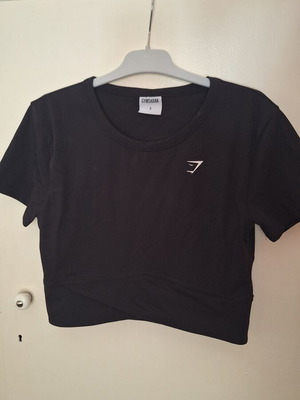 Gymshark Black Training Crop Top like new, size S
