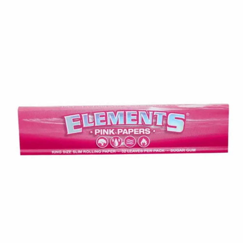Elements Pink King Size Slim Rolling Paper 32 Leaves new
