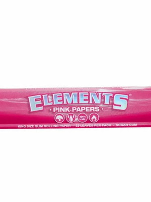 Elements Pink King Size Slim Rolling Paper 32 Leaves new
