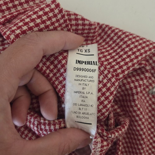Imperial Italy Plaid Checked High Waist Shorts like new, white and red