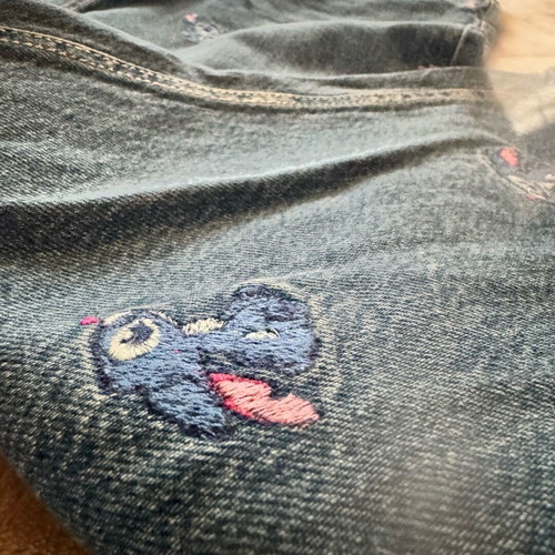 Zara kids' jeans with Stich used, size 11-12 years