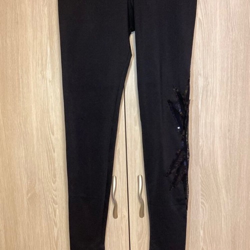 Leggings with transparent design like new, black