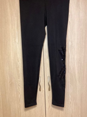 Leggings with transparent design like new, black