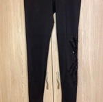 Leggings with transparent design like new, black