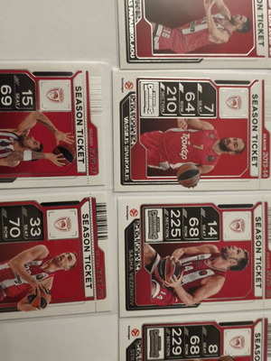 Olympiacos 6-Card Lot Panini Contenders EuroLeague Season Ticket