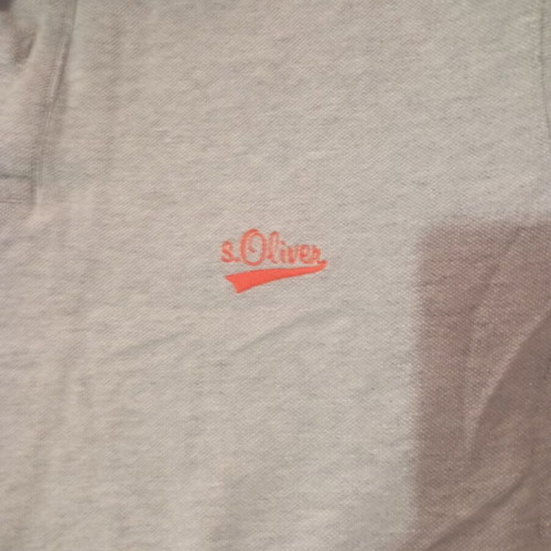 S.Oliver men's polo shirt size M gray and orange like new