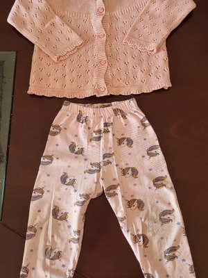 Baby set 2 pieces used, cardigan and pants