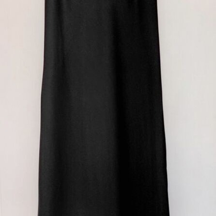 Satin maxi black slip dress Zara size M like new
