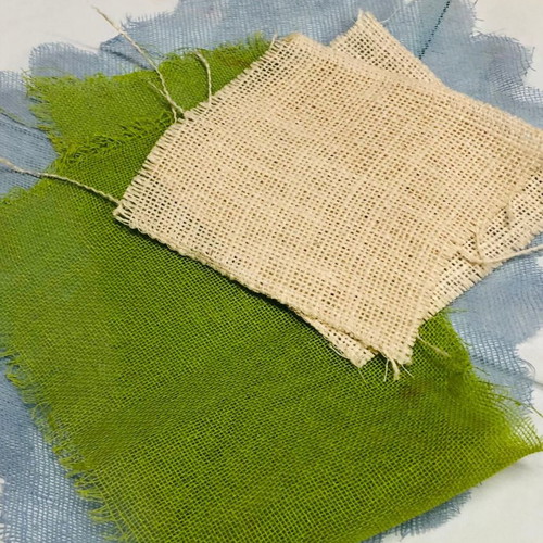 Pack of 8 fabric pieces used, cotton, polyester, polyamide