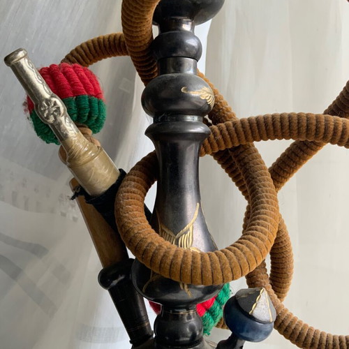 Handmade hookah used, height 70 centimeters