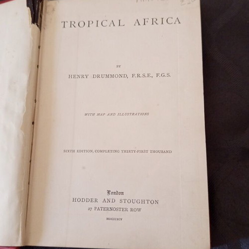 English book from 1895 used, about Africa with many illustrations