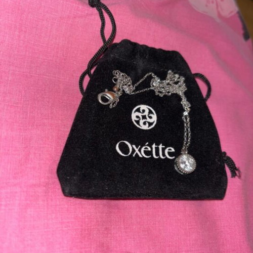 Oxette necklace used, silver with stone