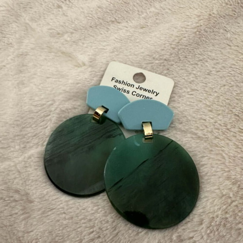Swiss Corner earrings new, green and turquoise