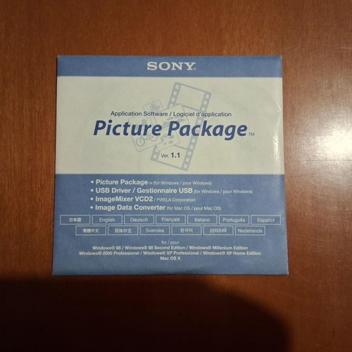 Sony Picture Package software like new for Windows and Mac OS