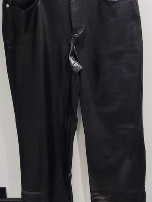 Croco faux leather pants H&M No44 like new, black