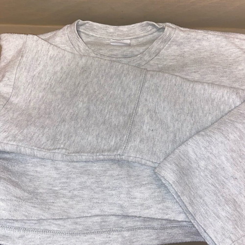 Cropped kids sweatshirt used for 9 years old, light gray Zara