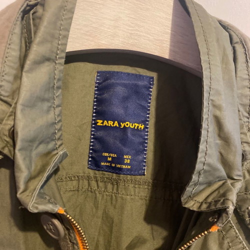 Zara men's sleeveless jacket used, khaki, size M
