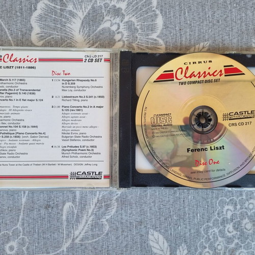 Ferenc Liszt Piano Concertos 1 & 2 2 CD set like new, classic