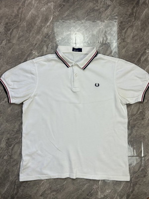 Fred Perry White Polo T-shirt like new, size M