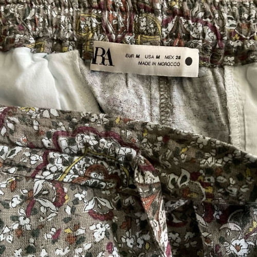 Zara women's pants used, size M 38 10, elastic waist, linen