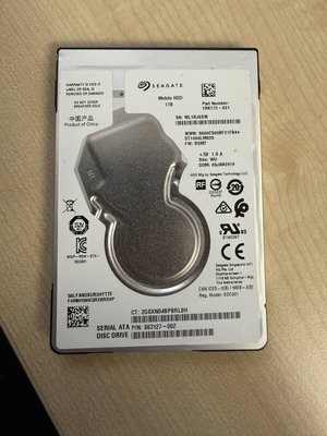 Seagate Mobile HDD 1TB 2.5" SATA III 5400rpm with 128MB Cache