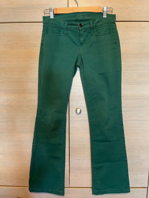 Long green jeans used, size small