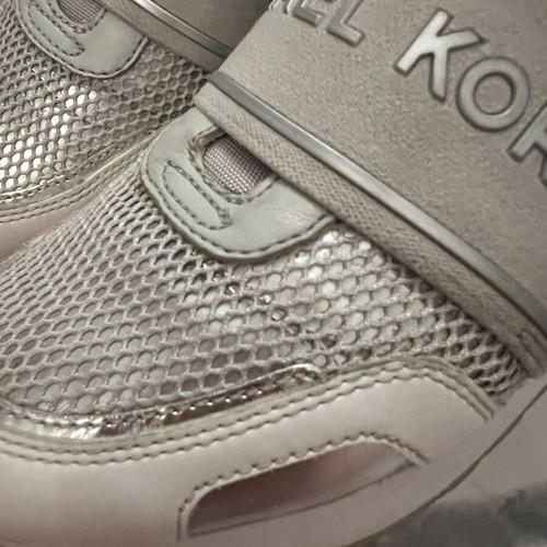 Michael Kors women's silver sports shoes used, size 38