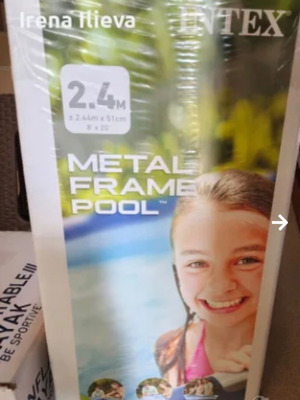 Intex Metal Frame Pool new, 244 cm diameter, 51 cm height