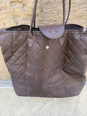 Brown handbag new foldable design