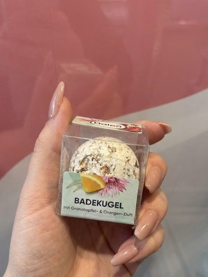 Bath bomb Μπάλα μπάνιου Ροδι & Πορτοκάλι καινούργιο με αποξηραμένα άνθη