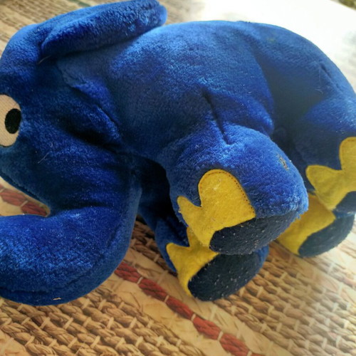 Blue elephant plush toy